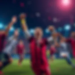 Celebration of winning $28,000 in live betting with excitement and joy