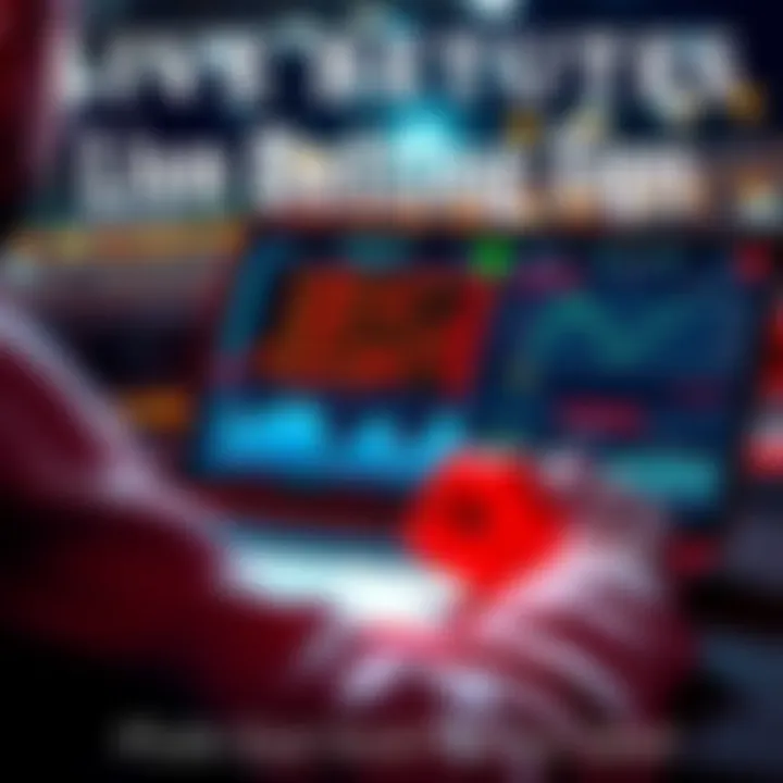 A person studying sports betting odds on a laptop, with graphs and charts visible on the screen.