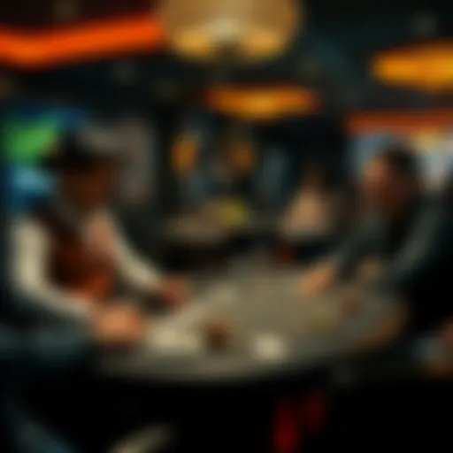 A dealer and players engaged in a live blackjack game at a casino table.