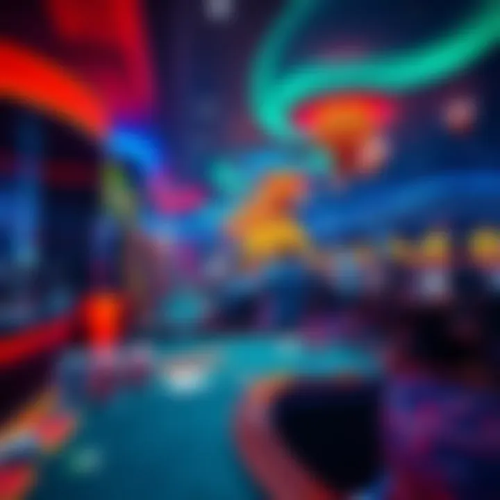 A vibrant casino scene in Vietnam with people enjoying live gaming and the atmosphere