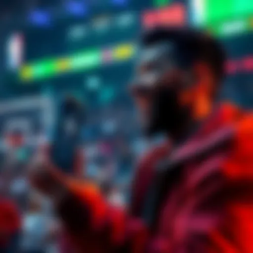 A person placing a live bet on an NBA game, showing excitement on their face with a smartphone in hand