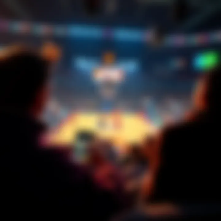 A person watching a live basketball game while placing bets on their phone, showing excitement and tension