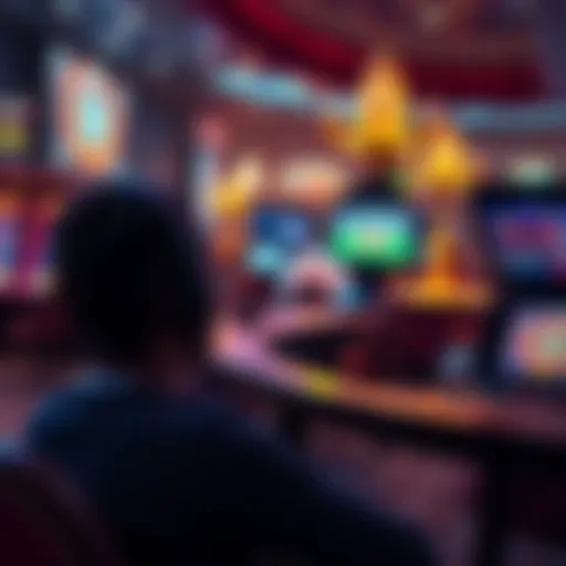 A person watching a live streamer while placing bets in an online casino setting