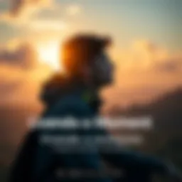 A person enjoying a peaceful moment in nature, reflecting on their choices and focusing on the present.