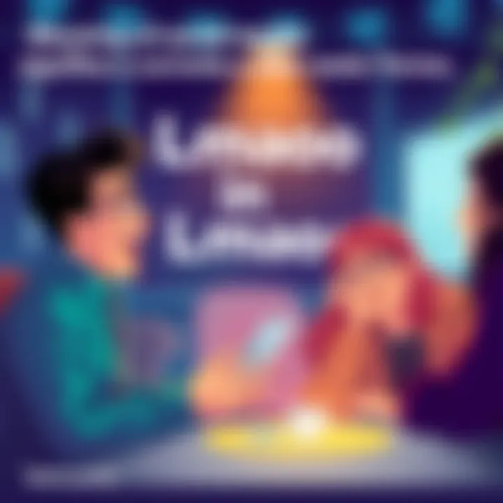 Illustration showing people laughing and chatting online with the term Lmaoo displayed prominently