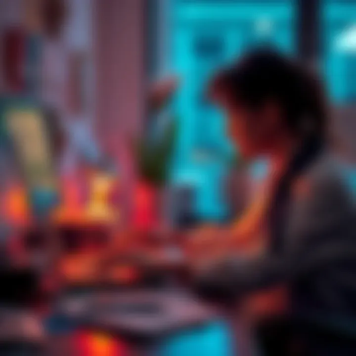 A person sitting at a desk with a laptop, looking at loan options and financial documents, considering increasing their bankroll.