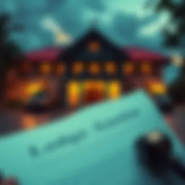 A view of Lodge Austin with a legal document in the foreground, symbolizing the ongoing legal dispute.