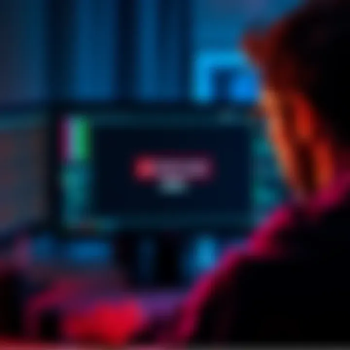 A frustrated person looking at a computer screen with a login error message