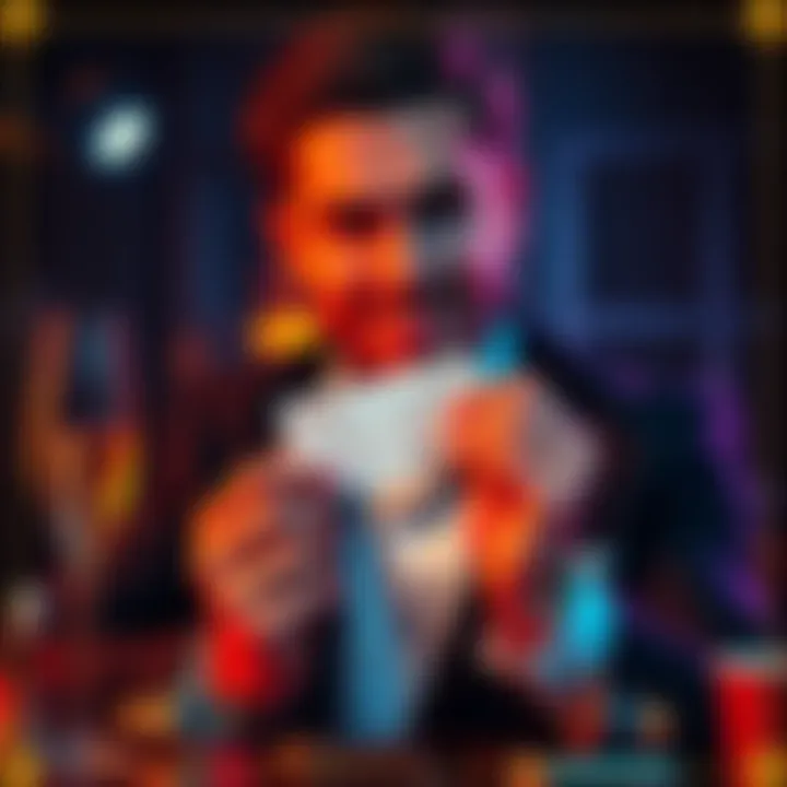 A person with a confident smile holding a small betting slip, surrounded by luxury items like a fancy watch and a glass of champagne.