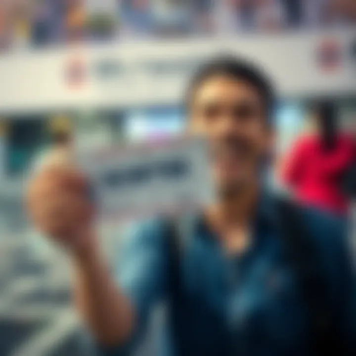 A person excitedly holding a lottery ticket with a big smile, representing hope and opportunities for financial change in 2026.