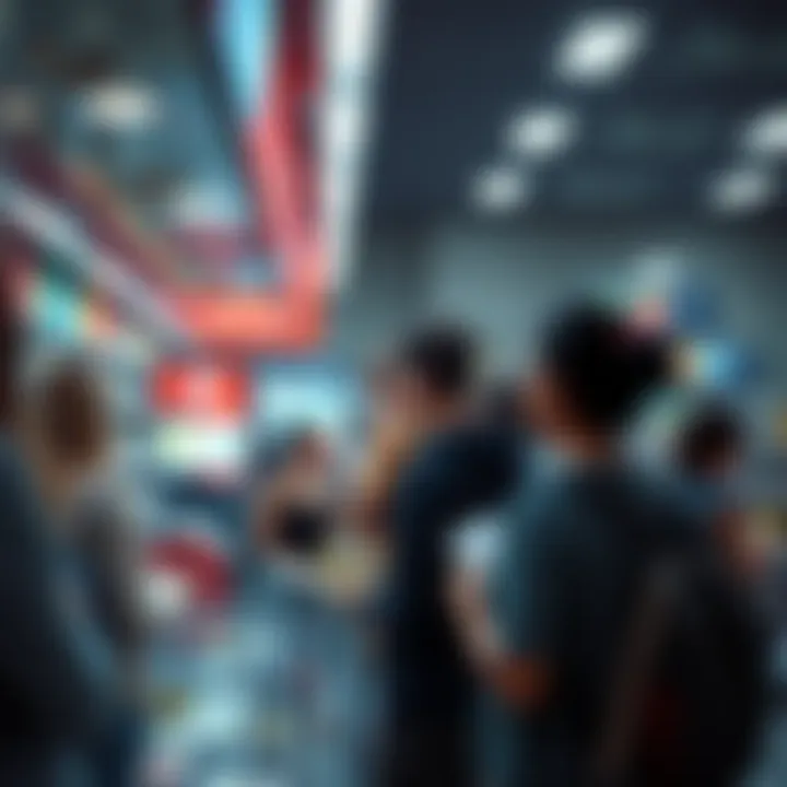 People buying lottery tickets at a convenience store