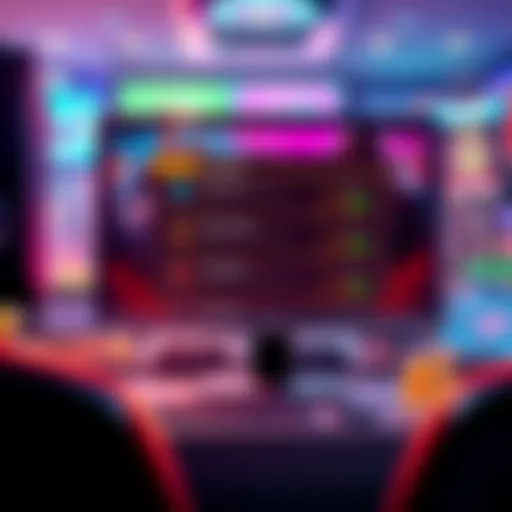 Illustration of a computer screen showing a gaming interface with highlighted recharge options for low bet players