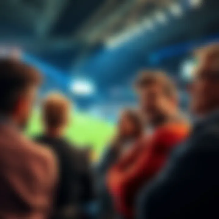 A group of people watching a sports game with expressions of hope and anticipation, reflecting on low betting odds.