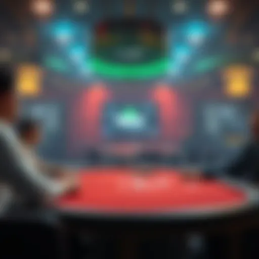 A table with only three players at a poker game on Ignition, highlighting the low participation in online poker.