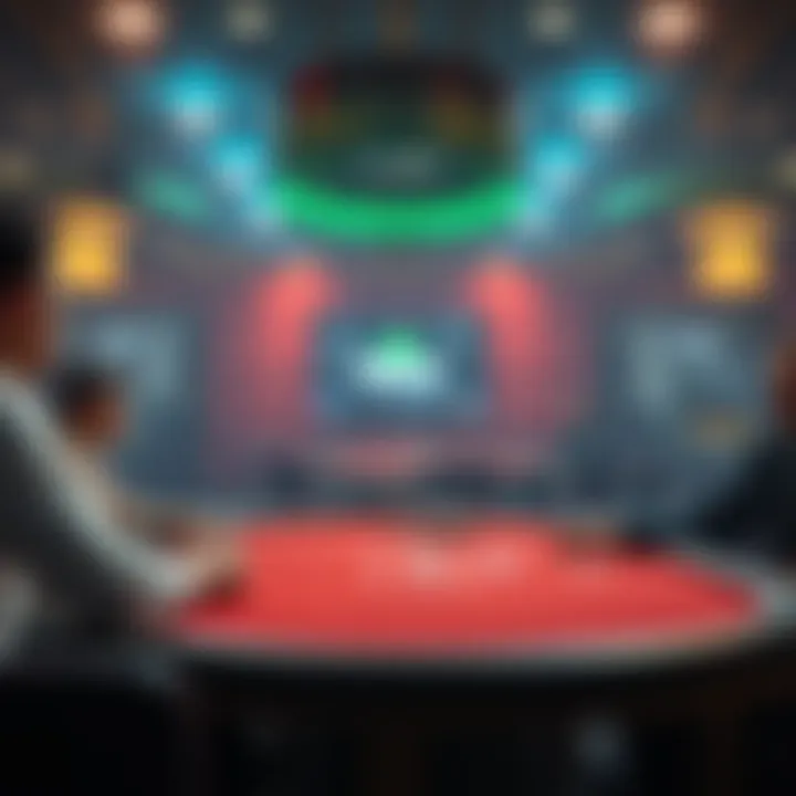 A table with only three players at a poker game on Ignition, highlighting the low participation in online poker.