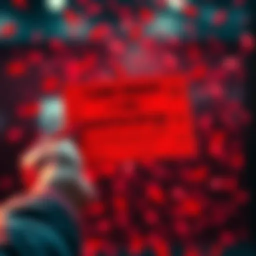 A person holding a red scratch-off lottery ticket, filled with excitement and hope for a big win.