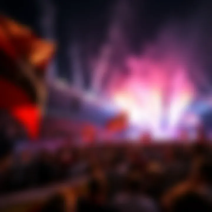 Crowd celebrating a significant victory with banners and cheers at an outdoor event.