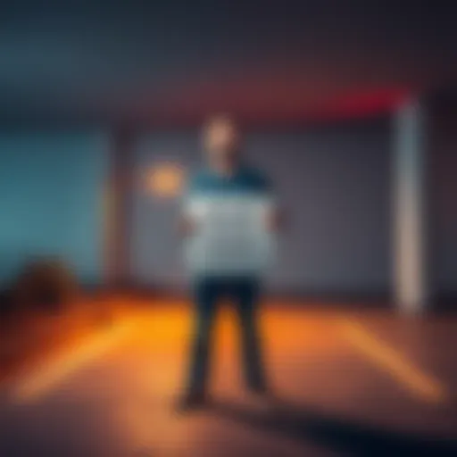 A man standing near an empty parking space where his car used to be, holding a sign asking for financial support.