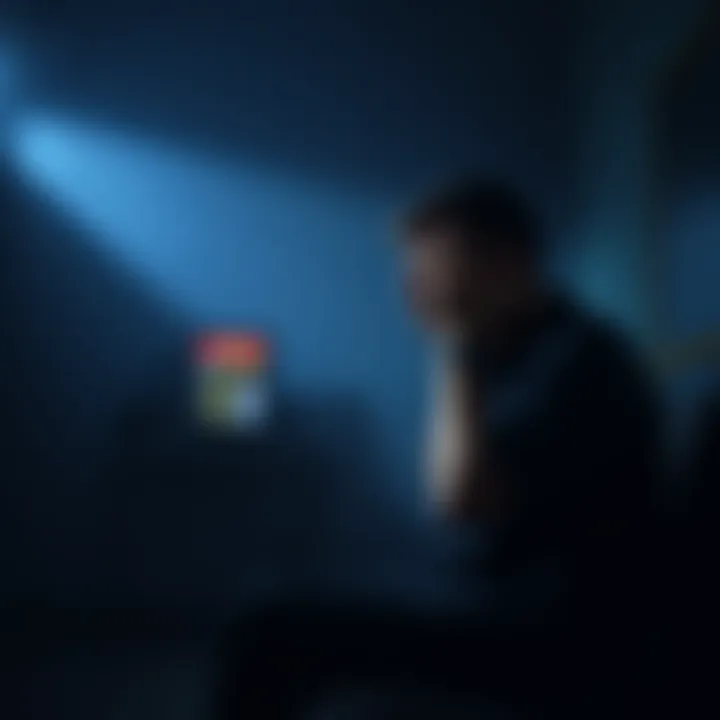 A man sitting alone in a dimly lit room, looking distressed while holding his head in his hands, symbolizing the struggles of gambling addiction and its impact on life.