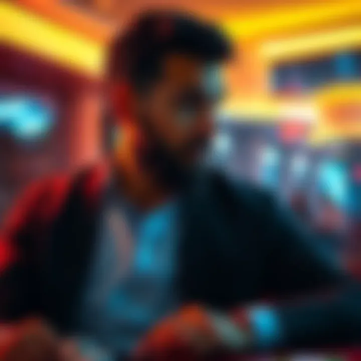A man sitting alone, looking thoughtful as he contemplates his struggle with gambling addiction.