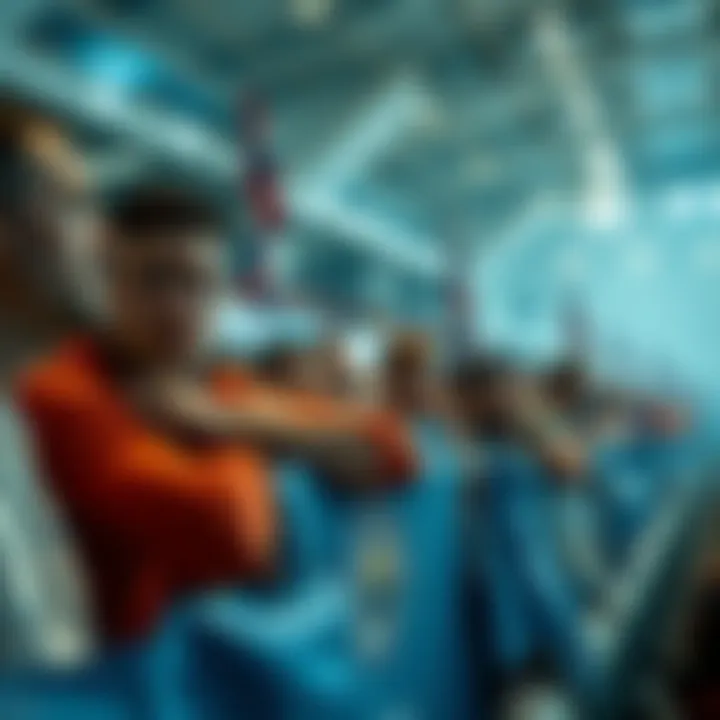 Manchester City fans showing frustration in the stands after a recent match loss, holding banners and looking disappointed