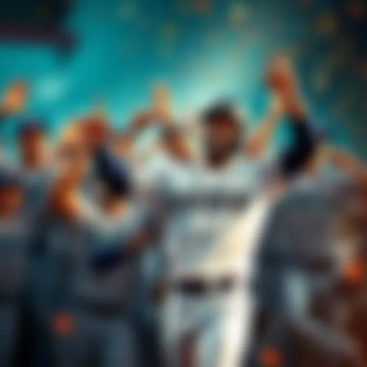 Mariners baseball team celebrates their third consecutive win, showcasing excitement and anticipation for the playoffs. Player Polanco is highlighted leading the team.