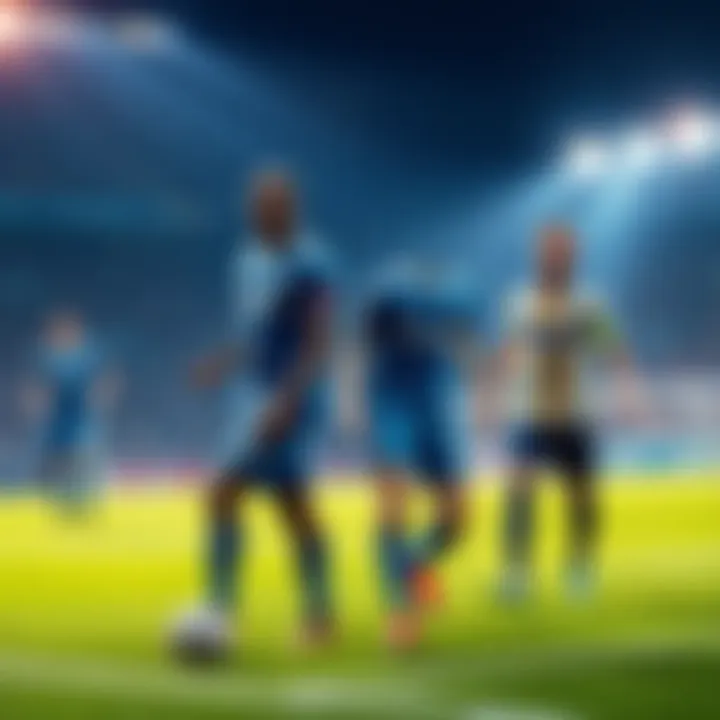 Players from Marseille and Auxerre on the field during the match, showcasing Marseille's strong performance.