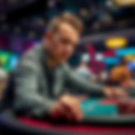Martin Kabrhel focused and playing in the 10k PLO tournament at CASINO ROYALE