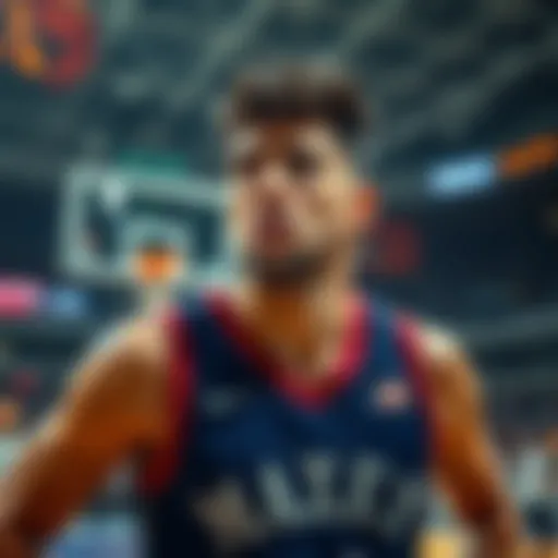 Basketball player Maxey looking frustrated on the court after a missed three-point attempt