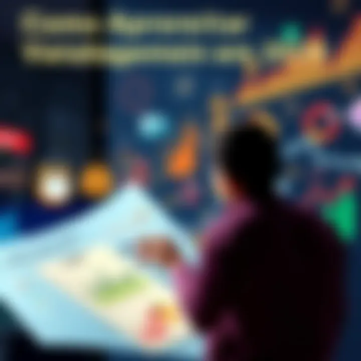 A person analyzing a chart with various strategies for success in 2026, surrounded by symbols of growth and opportunity.