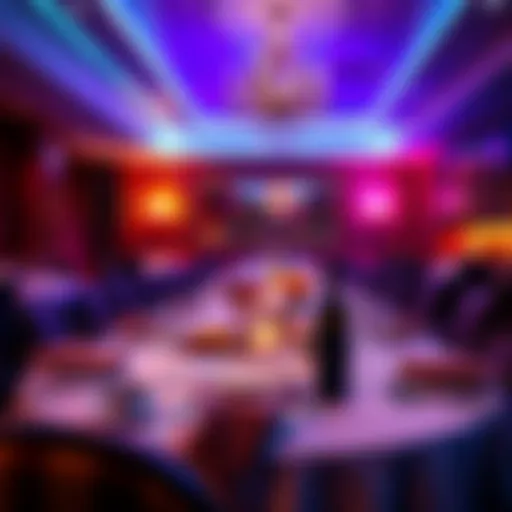 A beautifully set table with gourmet dishes and fine dining atmosphere at Mayfair Supper Club