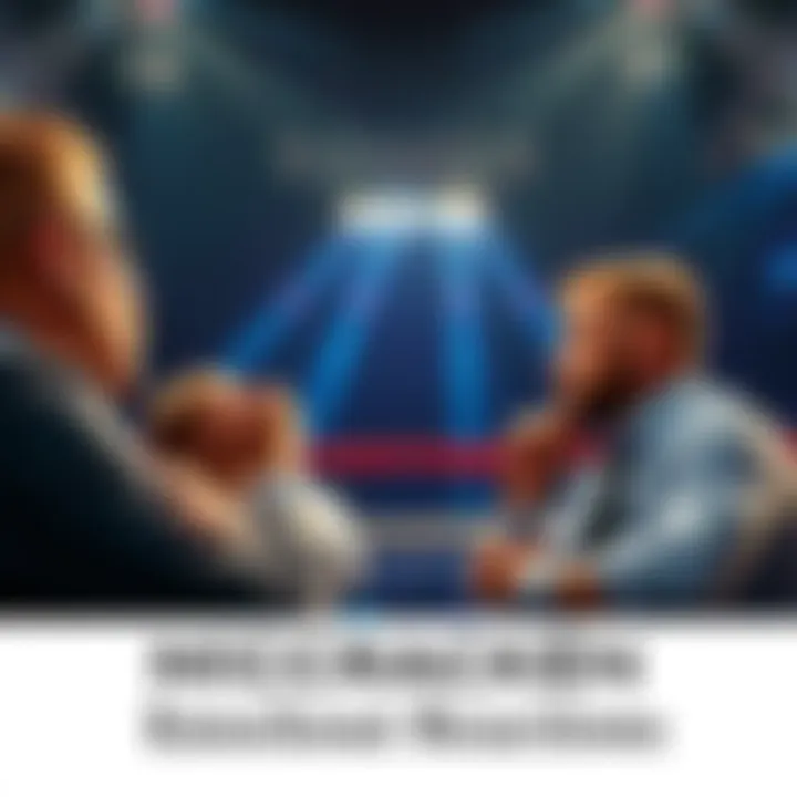 Commentators reacting to McCracken's knockout during a boxing match.