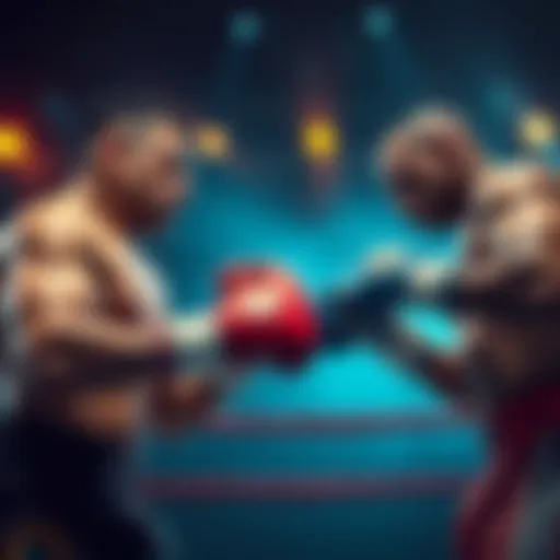 Two boxers, McMillan and Montes, ready to fight in the ring, showcasing their different fighting styles and stances.