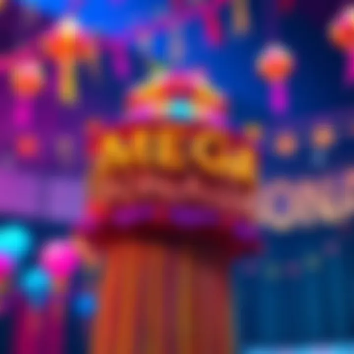 Colorful piñata game with vibrant decorations and exciting surprises