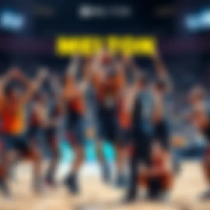 Melton team celebrating their exciting last-minute win on the basketball court