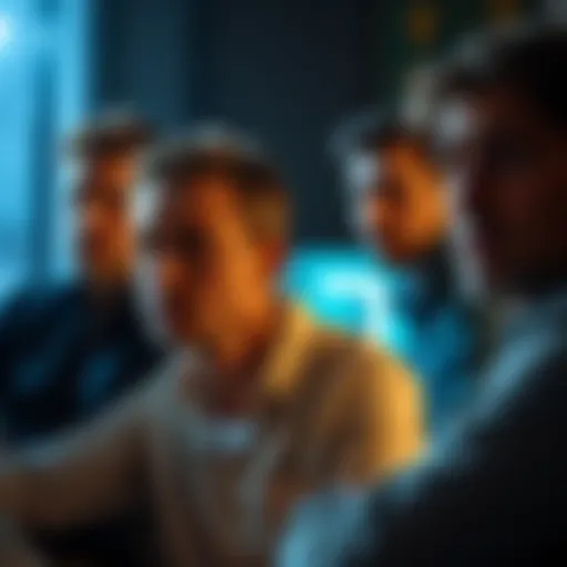 Men looking concerned A group of men with thoughtful expressions discussing their feelings of disappointment