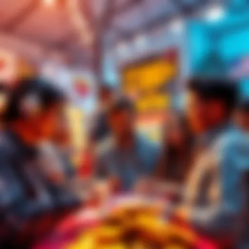 People discussing the value of 25.000x Max Win collectibles in a lively setting.