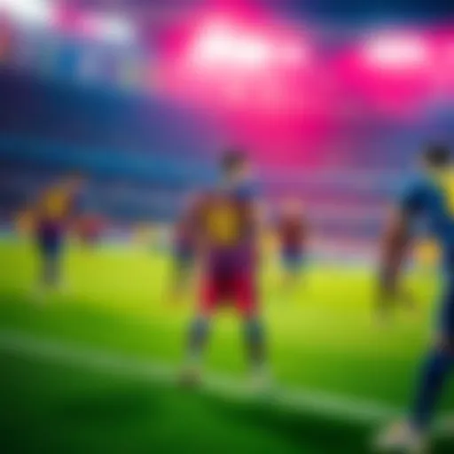 Lionel Messi on the field looking surprised after a match with no shots on goal, surrounded by players, showcasing intense game atmosphere