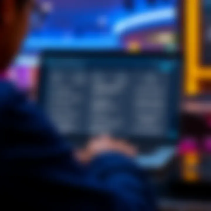 A person reviewing MGM account details on a laptop with benefits like free nights and resort credits highlighted on the screen