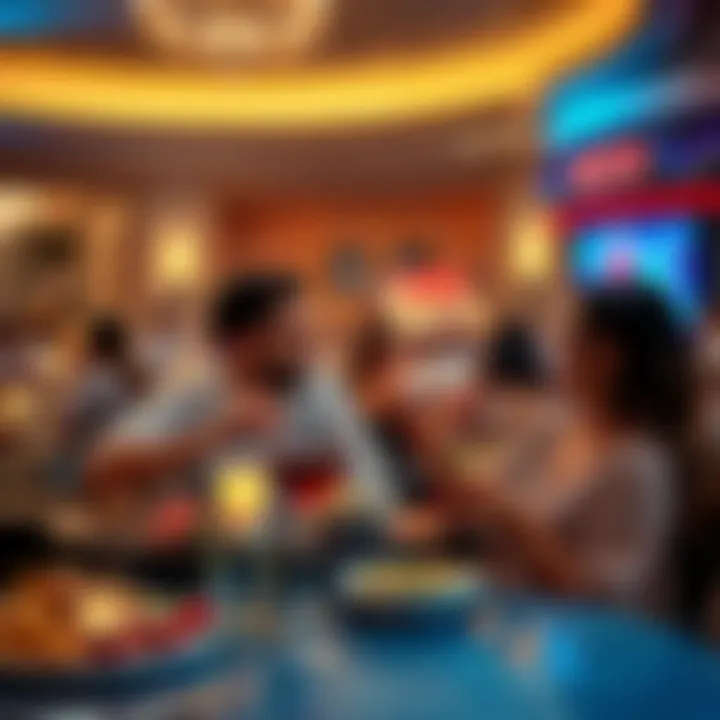 Couple enjoying a meal and entertainment at MGM Resorts, showcasing the all-inclusive experience for two nights.