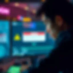 A concerned person looking at a computer screen with a warning about a $450 deposit for account verification on the MGM site.