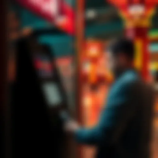 A frustrated visitor tries to use an MGM player card at a parking machine, showcasing errors on the screen.