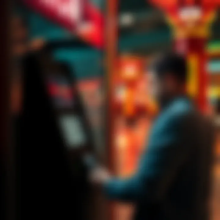 A frustrated visitor tries to use an MGM player card at a parking machine, showcasing errors on the screen.