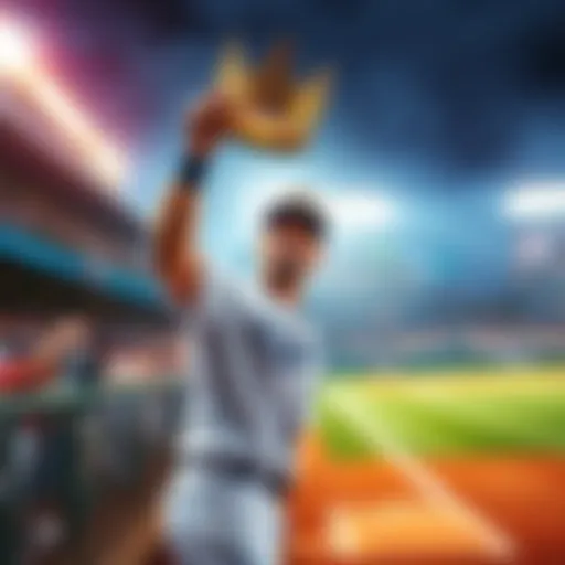 Michael Harris celebrating on the baseball field with a crown, fans cheering in the background