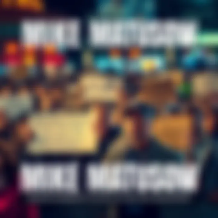 Mike Matusow's Disappearance A concerned crowd of fans looking for Mike Matusow, holding signs expressing their worries about his absence.