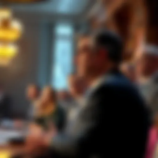 Milwaukee Mayor discussing city policies with a group of people at City Hall