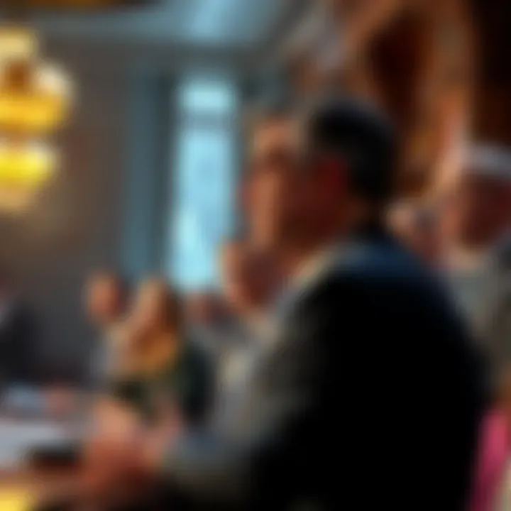 Milwaukee Mayor discussing city policies with a group of people at City Hall