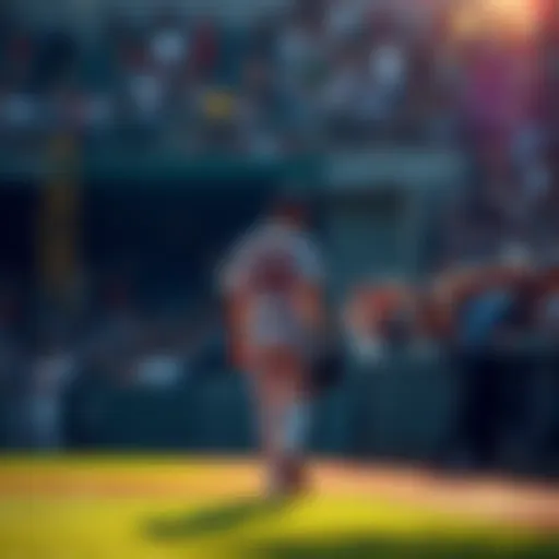 Misiorowski walks off the field visibly upset after being taken out in the 5th inning, with fans reacting in surprise in the background.