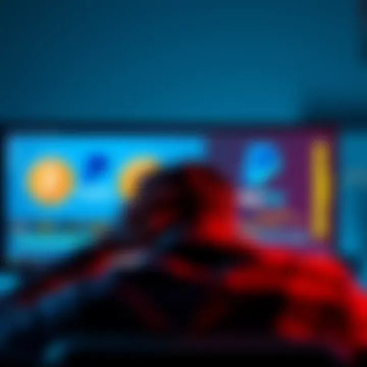 A person looking at a computer screen showing a Bitcoin wallet and PayPal logo with a frustrated expression