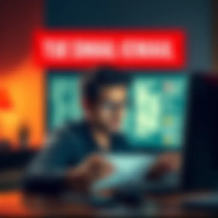 Missing Email Notification A person looking confused while checking their email on a computer, wondering why the July signature email was not received.
